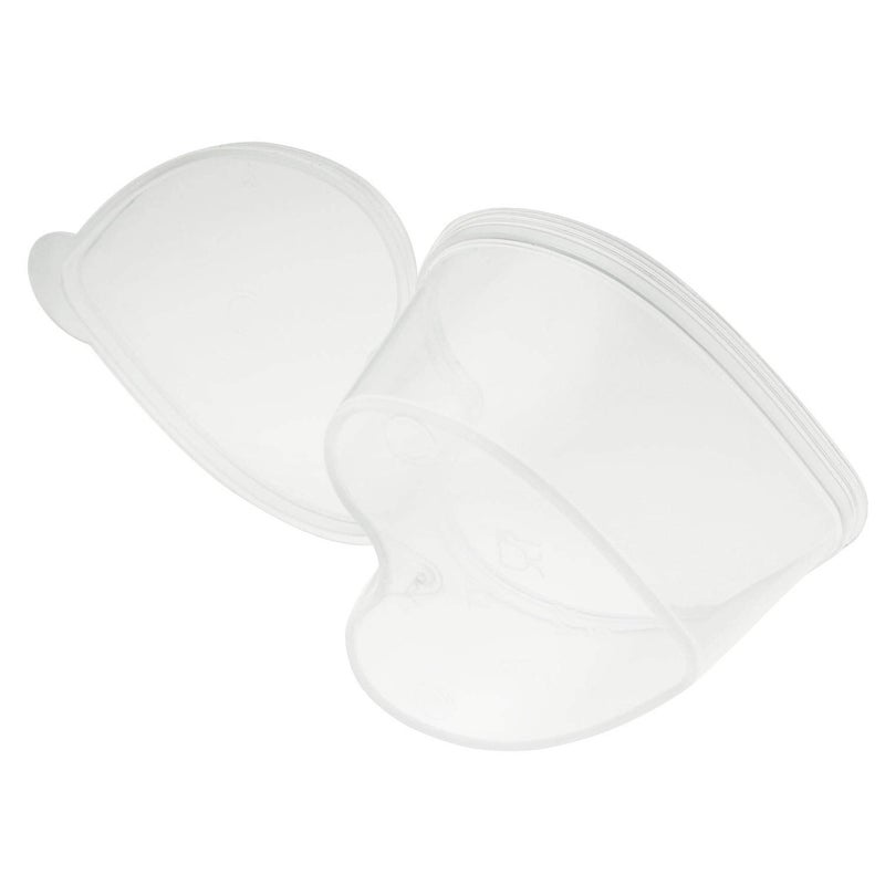 تيج علبة تخزين Tegg، 32 قطعة، علب تخزين بلاستيكية شفافة على شكل قلب، سعة 1.5 أونصة، مع أغطية، مناسبة لتخزين السلايم وكرات الفوم - Image 3